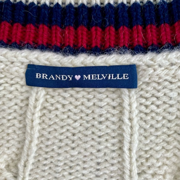 BRANDY MELVILLE NIKKI HEAVY WOOL STRIPE SWEATER - Picture 11 of 13